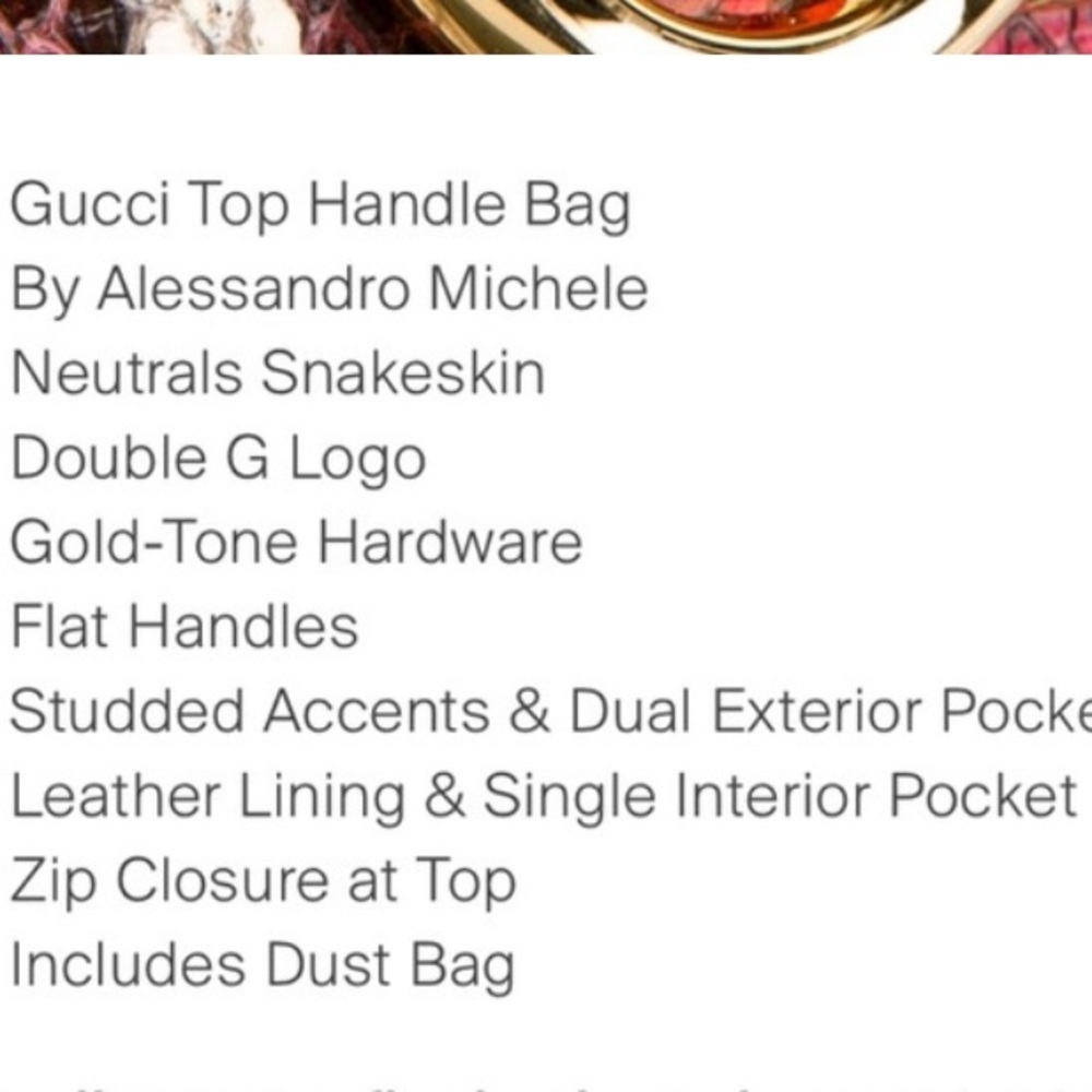 Gucci Python Arli Bag - image 7